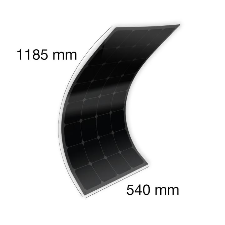 Flexibles 12V-Solarpanel MX FLEX Full Black 100Wp