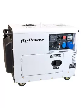 Dieselgenerator ITC Power 8 kVa Einphasig 230 V Schallgedämmt AVR DG-7800SE