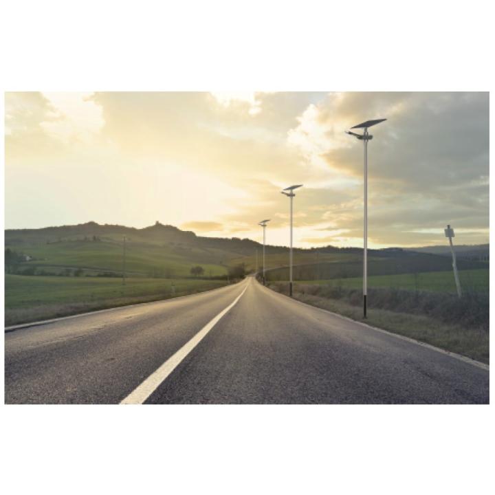 Luz de calle solar - LED independiente de 100w - Panel de 30W