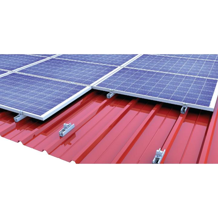 Bevestiging voor trapezeverlichting golfplaat + eindplaat