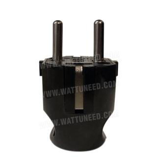 2P+T 16A male electrical plug, black