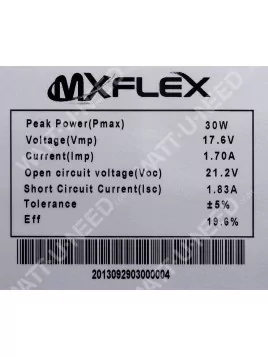 12V Solarpanel MX FLEX Protect 30Wp Back Contact