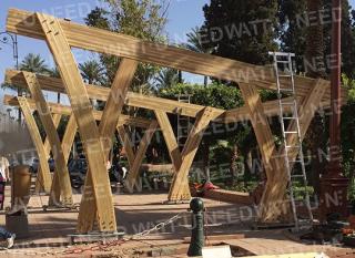 Structure en bois pour 2 voitures