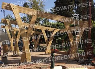 Structure en bois pour 2 voitures