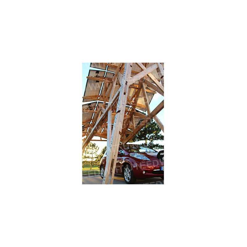 Wooden structure for 4 cars