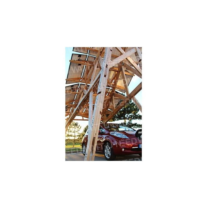 Estructura de madera para 4 autos