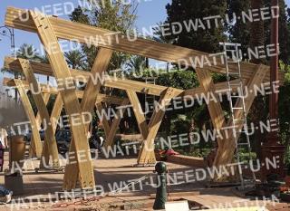 Wooden structure for 6 cars