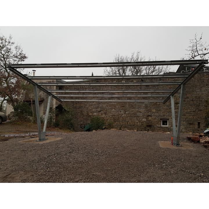 Cochera fotovoltaica doble