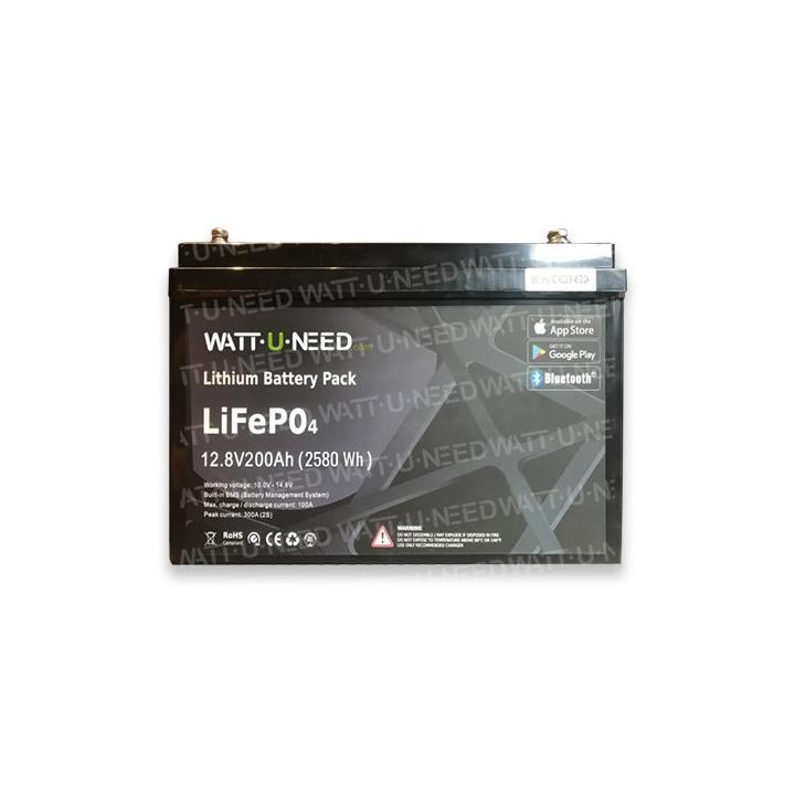 Batería de litio Wattuneed de 12,8 V y 200 Ah