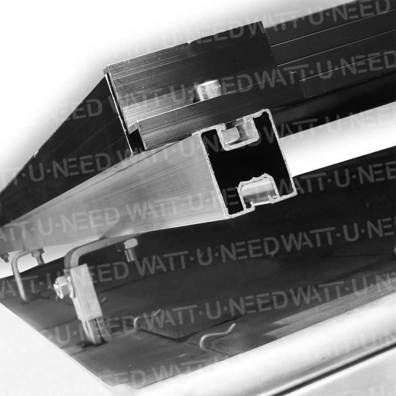 Rail en aluminium 35x40 pour fixation de panneaux solaires
