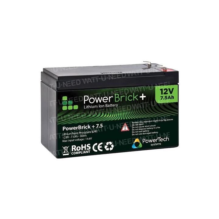 Lithiumbatterij PowerBrick+ 12V 7,5Ah