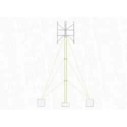Mástil de acero para turbina eólica 9800W Ecorote con soportes de cable 