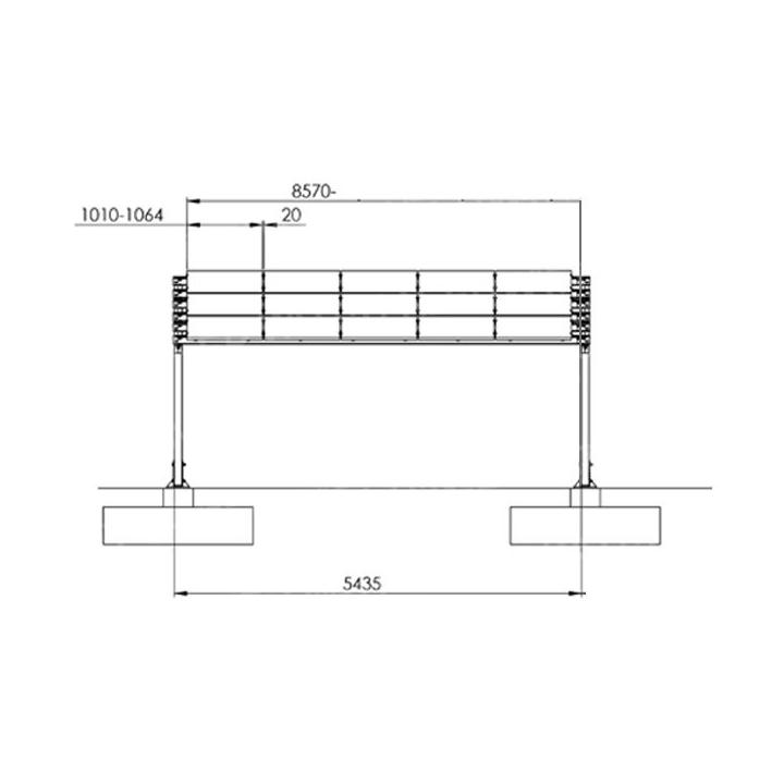 Double photovoltaic carport