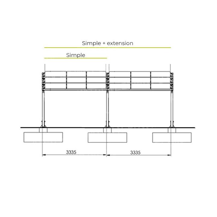 Carport fotovoltaico sencillo