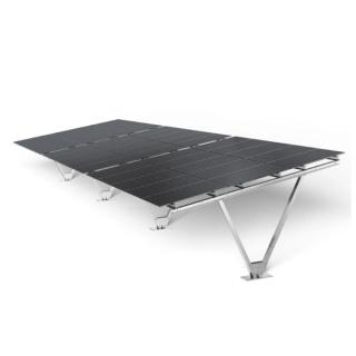 Dubbele fotovoltaïsche carport