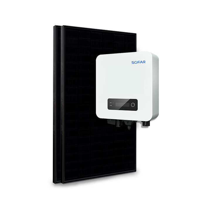Kit 2 panneaux autoconsommation / réinjection 1100W Sofar sans stockage