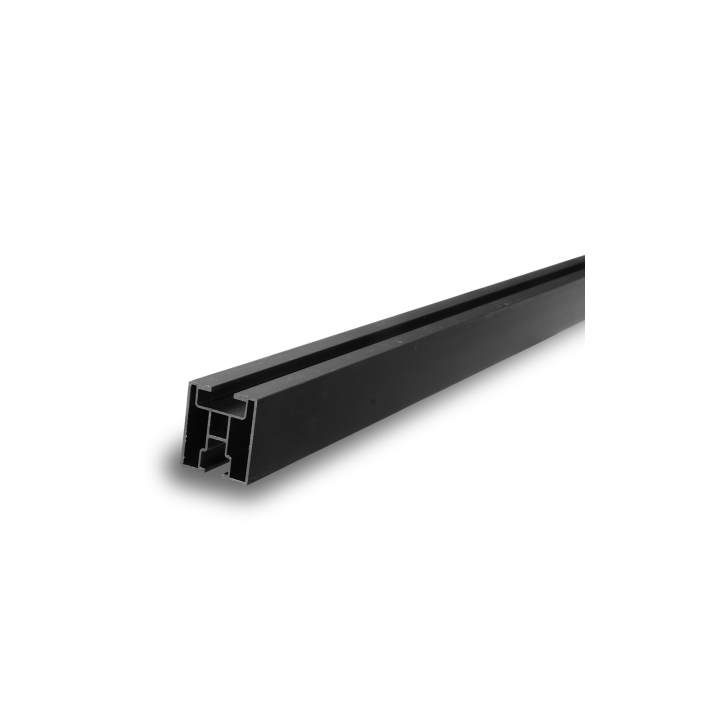 Carril de aluminio anodizado negro 40x40 para fijación de paneles sola