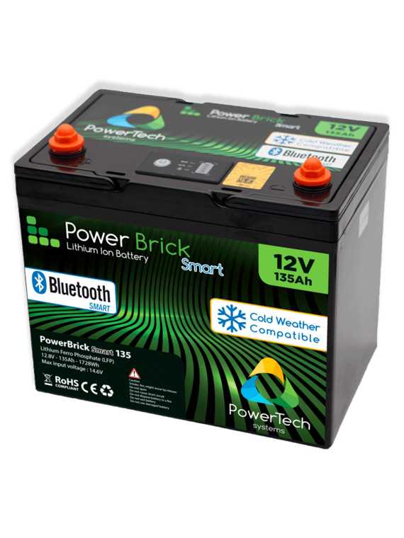 Batería de litio PowerBrick+ PB+B/H12/135 - 135 Ah 12,8 V LiFePO4 1,73 kWh – IP65