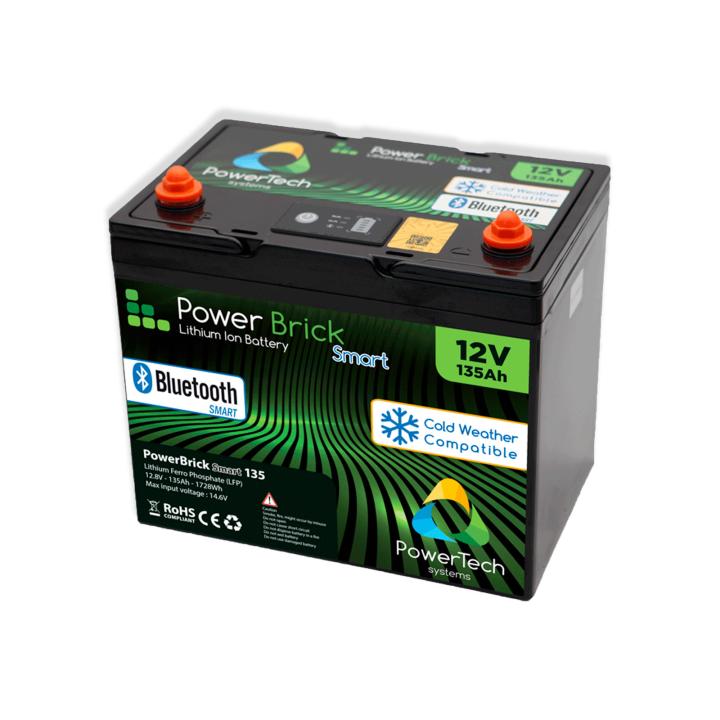 Lithiumbatterij PowerBrick+ PB+B/H12/135 - 135 Ah 12,8 V LiFePO4 1,73 kWh – IP65