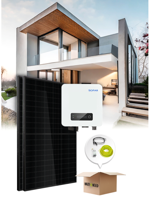 Kit 2 paneles de autoconsumo / reinyección 1100W Sofar sin almacenamiento