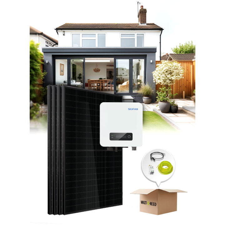 Kit 4 panels self-consumption / re-injection 1600W Sofar without stora