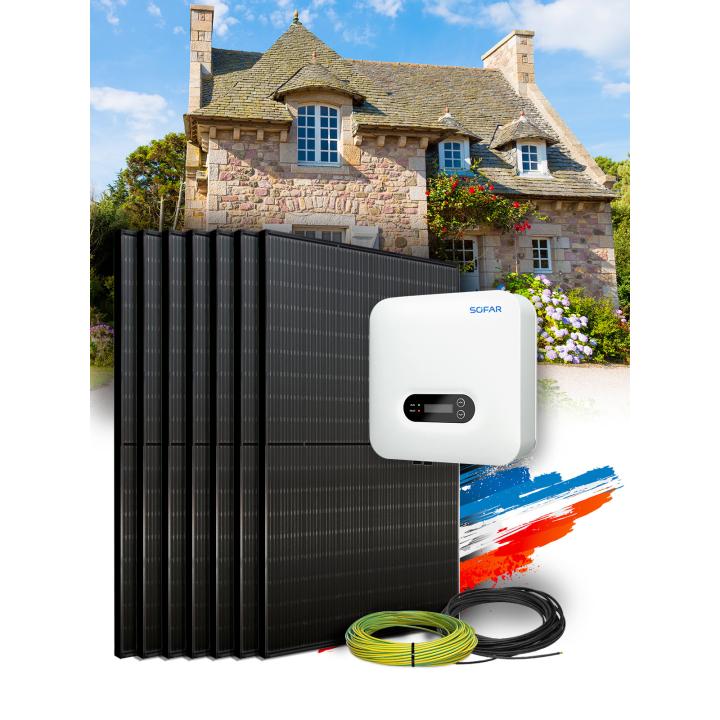 Kit de autoconsumo de 6 paneles de 3 kWp con instalación en Francia