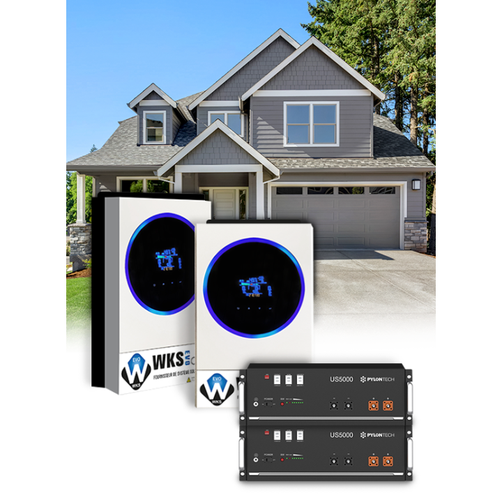 Pack inversor WKS EVO Circle 11,2 kVA y baterías de litio Pylontech