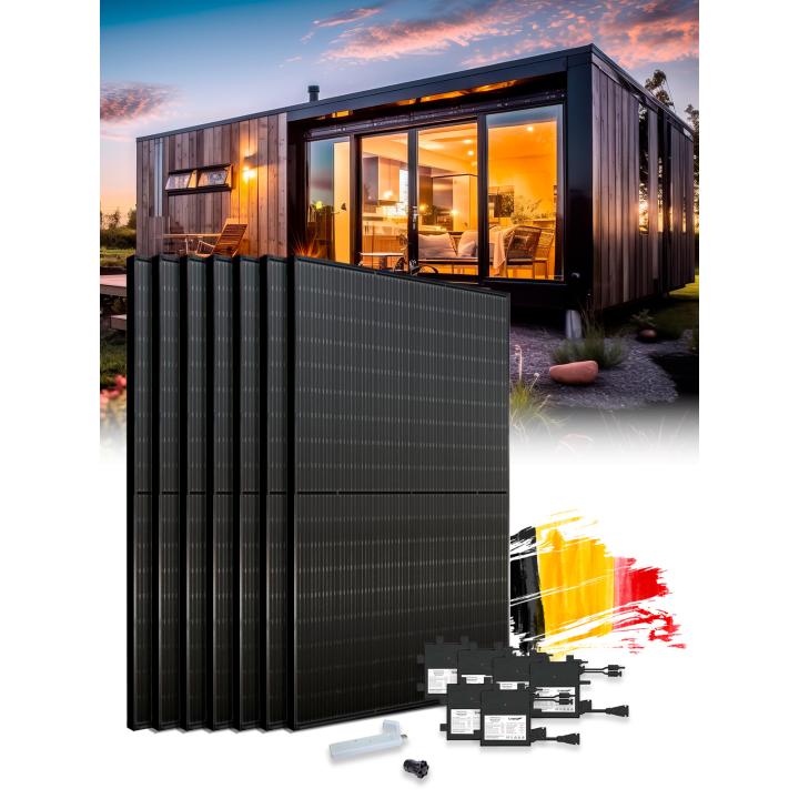 Kit autoconsommation / réinjection 6 panneaux Solenso avec installation en Belgique