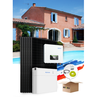 Kit autoconsommation 18 panneaux 8 kVa avec installation en France