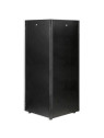 19'' 32U Rack-Schrank für Pylontech schwarze Tür und gehärtetes Glas — vue 2