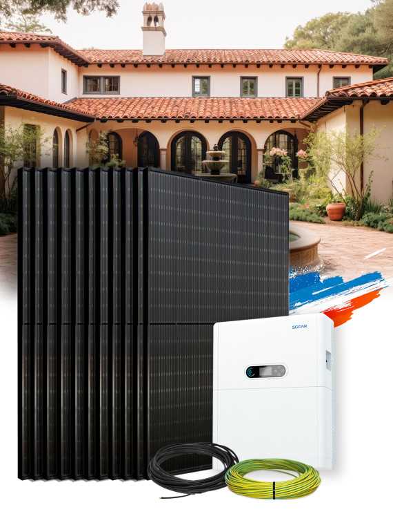 Kit Solaire Autoconsommation 6,3 kWc – Mono 5 kW – Batterie 5,12 kWh – Installé FR