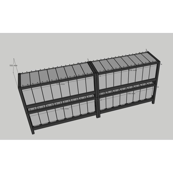 tubular rack for Pylontec US5000 or US 3000