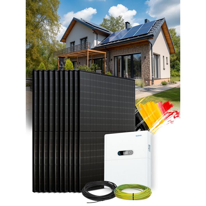 Solar Kit Self-Consumption 4.5 kWp – Mono 3 kW – Battery 5.12 kWh – Installed BE