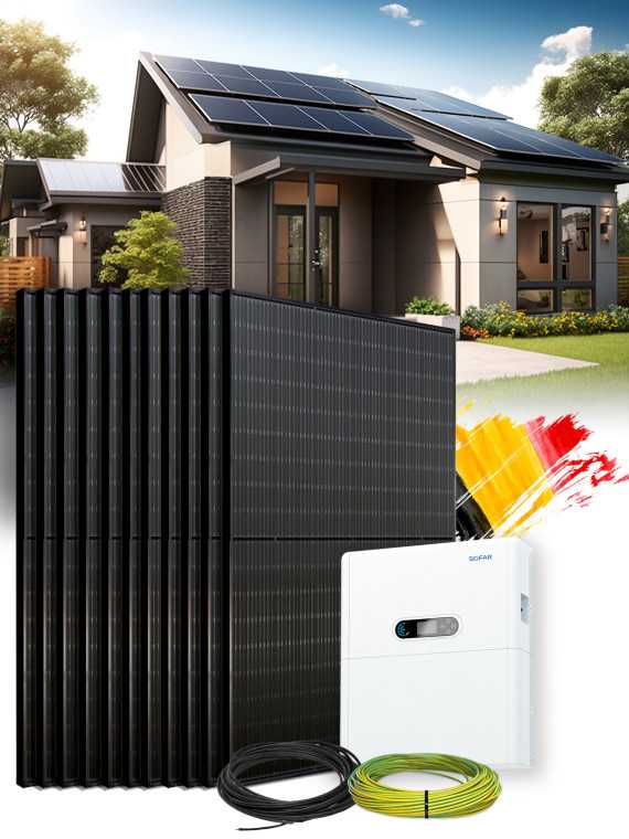 Solar-Kit Eigenverbrauch 5,4 kWp – Mono 5 kW – Batterie 5,12 kWh – Installiert BE
