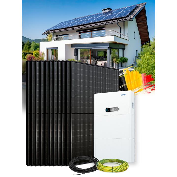 Kit Solar Autoconsumo 6,3 kWp – Mono 5 kW – Batería 5,12 kWh – Instalado BE