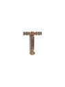 Low earth terminal block T 45x10mm - Plastic insulator without PCB