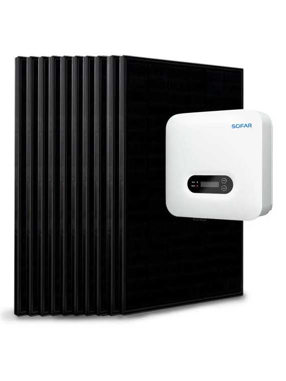 Kit 10 tot 18 panelen, zelfverbruik / herinjectie 5kVa Sofar zonder opslag — vue 4