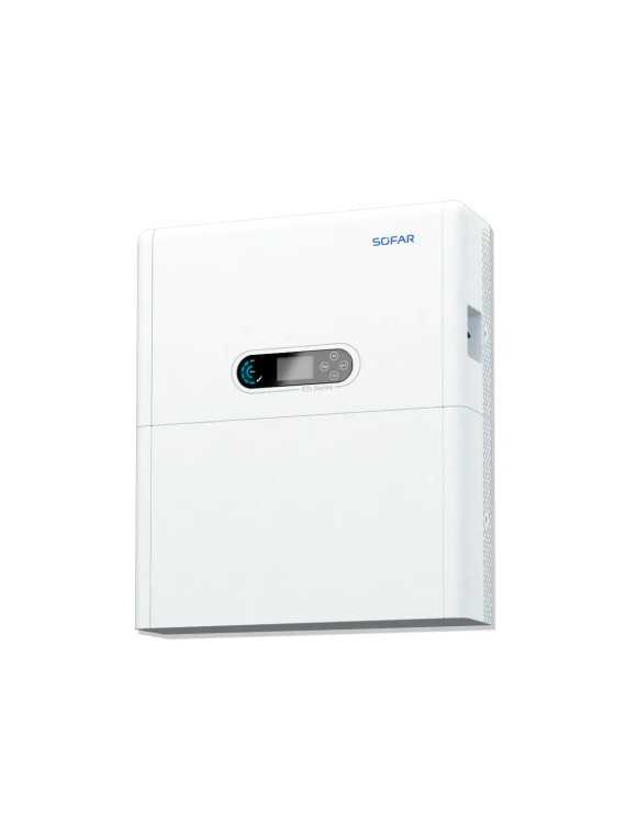 Onduleur hybride monophasé Sofar Solar ESI et 
Batterie Lithium Sofar Solar BTS 5K