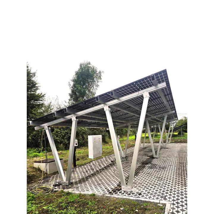 Carport solar de aluminio con 15 paneles