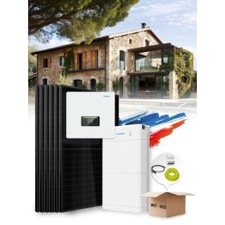 Self-consumption / reinjection kit 25 panels 10 kW with storage and installation in France