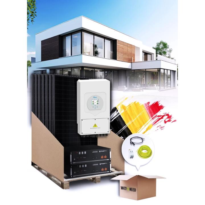 Kit de autoconsumo con 25 paneles de 10 kVA, almacenamiento e instalación en Bélgica