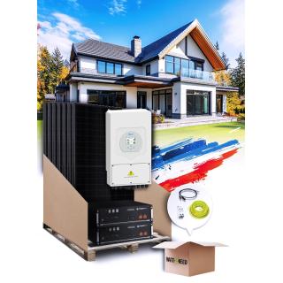 Kit autoconsumo 25 paneles 10 kVA con almacenamiento e instalación en Francia