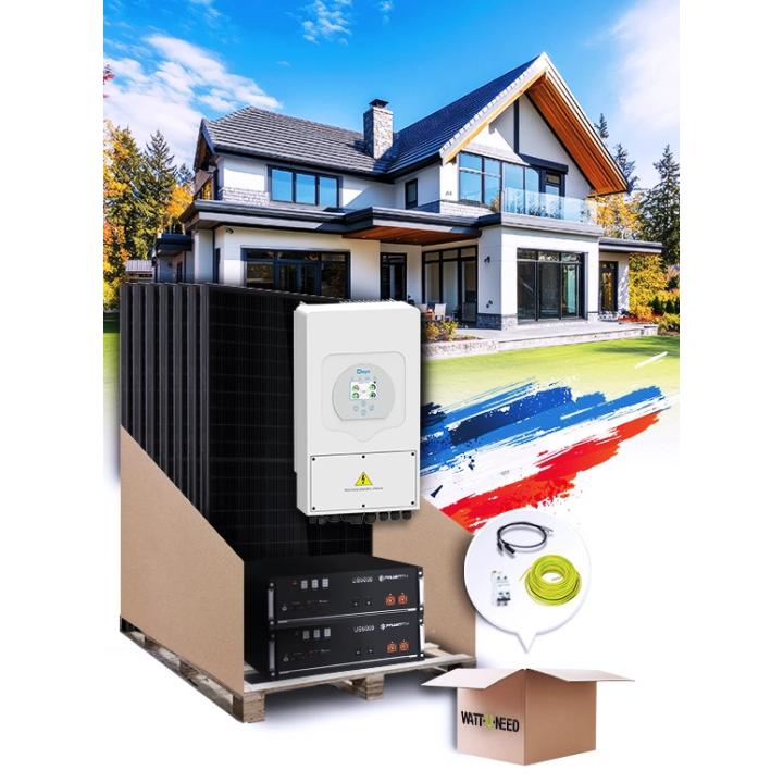 Kit autoconsommation 25 panneaux 10 kVA avec stockage et installation en France