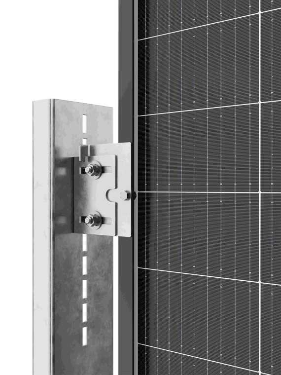 WS-A10P zonnepaneelhek - Verticaal grondmontagesysteem