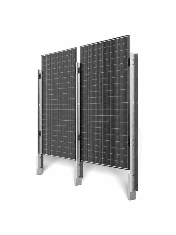 Clôture solaire WS-A10P - Système de fixation au sol vertical