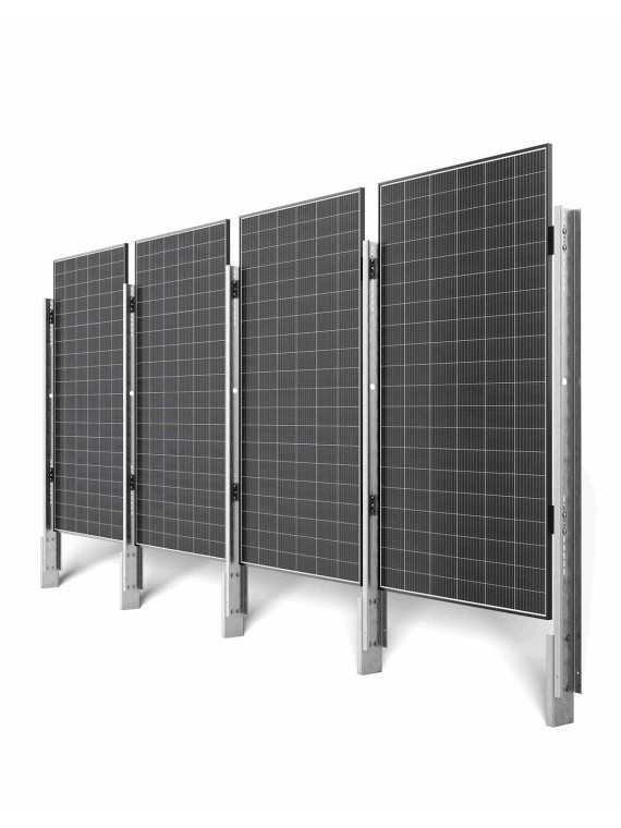Clôture solaire WS-A10P - Système de fixation au sol vertical