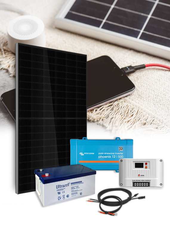 Kit autonome 1 panneau 500VA avec stockage