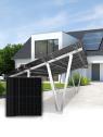 Aluminium photovoltaic carport + 15 solar panels 450Wp
