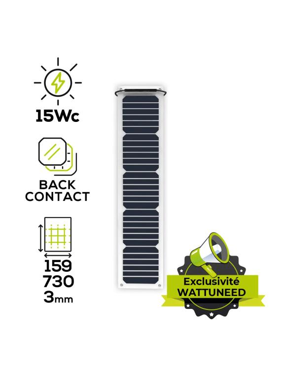 MX FLEX 12V solar panel 15Wp Back Contact — vue 4