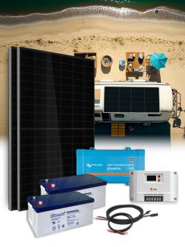 Kit autónomo de 2 paneles de 500VA con almacenamiento